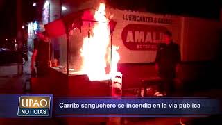 NOTA CARRITO SANGUCHERO SE INCENDIA [upl. by Leeann583]