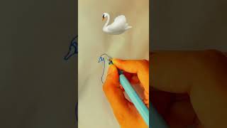 Easy One Line Drawing  🦢 shorts youtubeshorts satisfying drawing art ytshorts yt [upl. by Asseral]