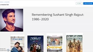 Tribute to Sushant Singh Rajput Made using Lightning Web Component [upl. by Anaerdna]