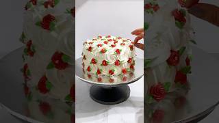 How to decorate the rosette 🏵️ birthday cake 🎂 tutorial for cake lovers shorts youtubeshorts [upl. by Randolph761]