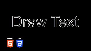 Drawing Text Animation  HTML amp CSS Tutorial [upl. by Meikah]