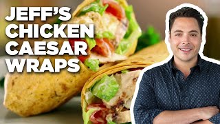 Grilled Chicken Caesar Wraps with Jeff Mauro  Food Network [upl. by Norvol]