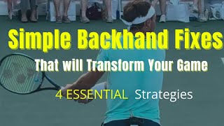 Simple Backhand Fixes That Will Transform Your Tennis Game [upl. by Noseaj]