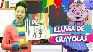 Lluvia de Crayolas  Manualidad para niños Crayon Melting Art  Kids Play [upl. by Laurentium]