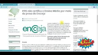 Passo a passo para pegar certificado de conclusão do Encceja [upl. by Yelrihs54]