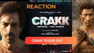 REACTION TO CRAKK Official Teaser  Vidyut Jammwal  Nora F  Aditya D  Arjun R [upl. by Ybbil382]