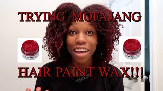 MOFAJANG HAIR COLOR WAX  DYING MY NATURAL HAIR RED [upl. by Banna]