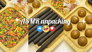 ASMRrelaxingunpacking colorful sweets 😋🤩😋 [upl. by Merry]