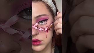 valeriyaeros Coquette makeup gone bad 😳makeup makeuptutorial halloween reels sfx [upl. by Monto939]