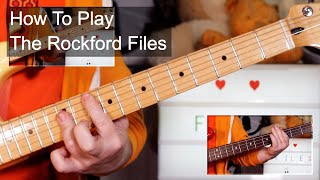 The Rockford Files TV Theme Guitar amp Bass Lesson [upl. by Akla]