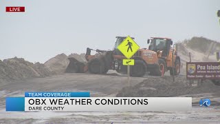 Ocean overwash in Outer Banks due to coastal storm [upl. by Kathleen250]