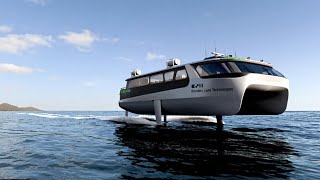 Fully Electric Hydrofoil Ferry With A Cruise Speed Of 40 Knots [upl. by Rorry46]