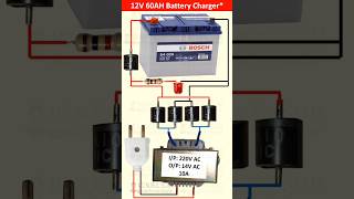 HOW TO MAKE A 12V BATTERY CHARGER  How to Charge 12V 60AH Rechargeable Battery 12V Battery Charger [upl. by Mylor]