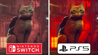 Stray PS5 vs Nintendo Switch Graphics Comparison [upl. by Ecinue332]