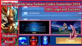 New Active Working Mobile Legends Redeem Codes September 29 2024 100 Legit and Success  ML Diamond [upl. by Anahoj539]