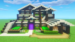 Minecraft Tutorial How To Make A Ultimate Wooden Survival Mansion quotMinecraft Tutorial 2020quot [upl. by Rebor924]