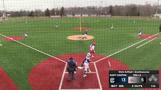 Wells vs SUNY Canton  Game 1 Express Softball [upl. by Onahpets900]