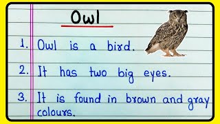 10 lines on Owl Essay in English  Short essay on owl in English  Few lines about owl  Owl [upl. by Omor152]