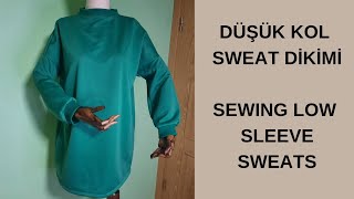 Düşük kol sweat dikimi  Sewing low sleeve sweats sewing diy [upl. by Ika]