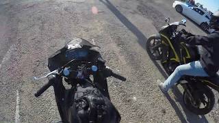 YAMAHA R3 vs HONDA CBR300 TRACK DRAG RACE [upl. by Dranoel]