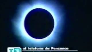 Eclissi totale di sole dell 11 agosto 1999 TG3 ore dodici [upl. by Sirdi718]