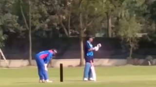 DHONI amp TIWARY BATTING JHARKHAND VS HYDERABAD VIZAY HZARE TROPHY [upl. by Moya666]