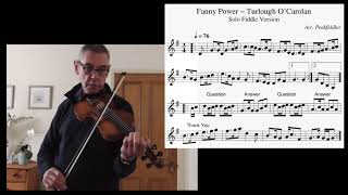 Fanny Power  Turlough OCarolan  Solo fiddle version [upl. by Ahsatin909]