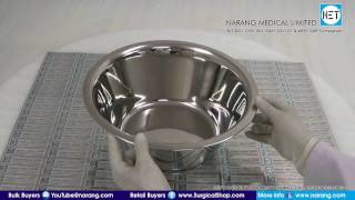 Basins Solution Deep Unicef Pattern Stainless Steel Item Code HH517 [upl. by Fernyak536]