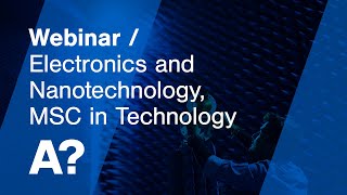 Webinar  Electronics and Nanotechnology [upl. by Etteiram932]