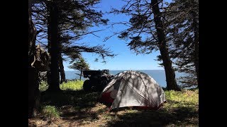 ATV Camping w My Dog Pt 1 Getting to the Site Set up Collecting Fire Wood Having a Beer [upl. by Massimo763]