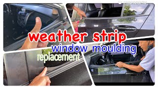 car  window moulding  weather strip  replacement [upl. by Leinoto698]