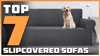 Top 7 Best Slipcovered Sofas in 2024  Detailed Reviews amp Buyers Guide [upl. by Cypro]