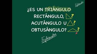 ¿Triángulo rectángulo acutángulo u obtusángulo [upl. by Ydda]