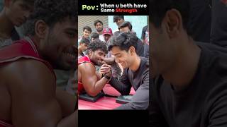 When u both have same strength ☠️armwrestling armworkout armwrestlingchalleng practice viral [upl. by Ecarg]