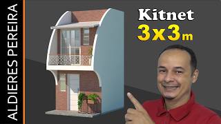 Kitnet 3x3 metros  Até duas pessoas  Veja como fazer [upl. by Agatha242]