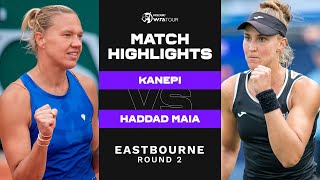 Kaia Kanepi vs Beatriz Haddad Maia  2022 Eastbourne Round 2  WTA Match Highlights [upl. by Ariew]