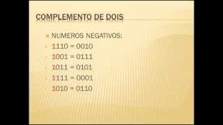 NUMEROS BINÁRIOS  COMPLEMENTO DE DOIS [upl. by Monte975]