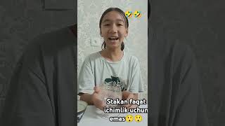 Stakan faqat ichimlik uchun emas😲😲🤣🤣🤣 [upl. by Rubel]