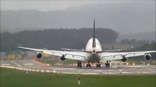 Live ATC Saudi Arab Government Boeing 747SP landing runway 28 at ZürichKloten [upl. by Lasky662]