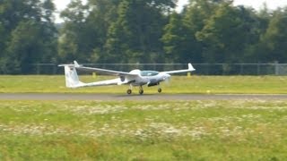 Stemme S15 motorglider ► Landing and Takeoff ✈ Groningen Airport Eelde [upl. by Prue39]