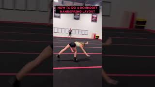 HOW TO DO A ROUNDOFF HANDSPRING LAYOUT shorts [upl. by Ceevah]