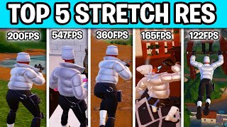 The Top 5 BEST Stretched Resolutions In Fortnite Chapter 5 FPS BOOST [upl. by Odlavso435]