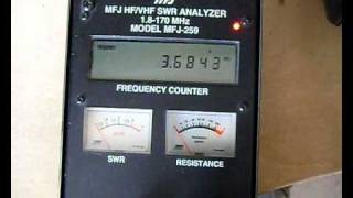 The 80m Kevlar Dipole Antenna Analyser Demonstration [upl. by Metsky787]