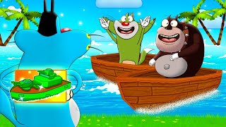 Roblox Oggy Pretended Noob In Front Of Jack In Boat BuildingROCKINDIANGAMER funny [upl. by Jarret]