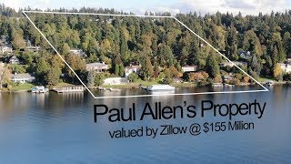 Billionaire MicrosoftCofounder Paul Allens House on Mercer Island Shot with Mavic 2 Zoom [upl. by Adnala]