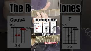 The Rolling Stones  Angie guitar chords [upl. by Nairbal]