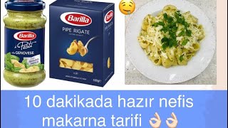 Fesleğen soslu makarna tarifi barilla pesto sosunu denedik 👍🏻  Farklı yemek tarifleri [upl. by Repooc504]