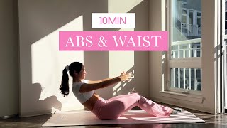 5MIN Daily Abs Pilates  toned abs amp small waist  no equipment  beginner friendly [upl. by Laux]