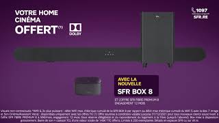 SFR Réunion  Fibre SFR Box 8 et home cinéma offert [upl. by Ennayehc914]