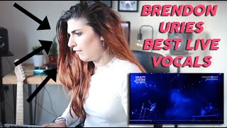 Female Vocalist REACTS to Brendon Uries BEST Live Vocals [upl. by Ahsoek]